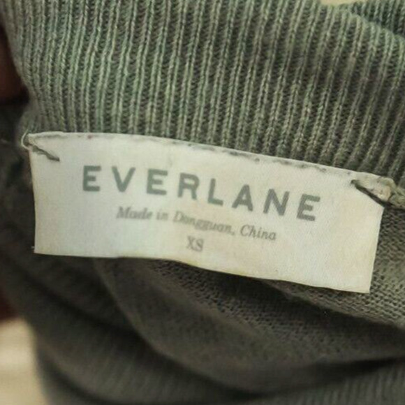 Everlane Size XS Gray Grey Turtleneck Long Sleeve Wool Knit Pullover Sweater - Picture 3 of 5
